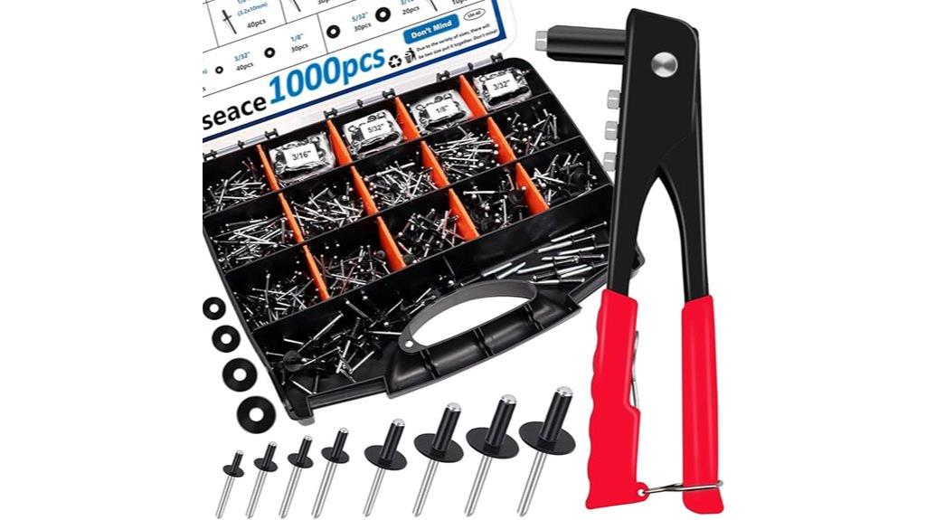 1001 piece rivet gun kit