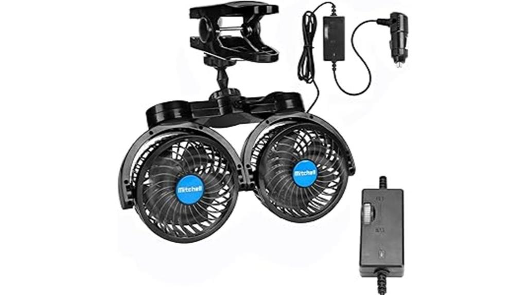 12v dual head fan
