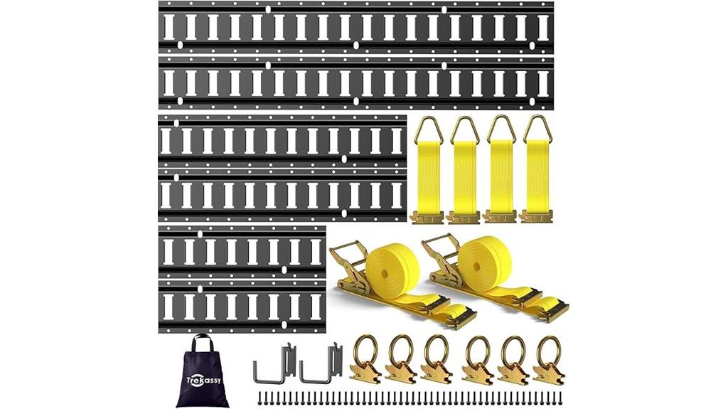 20 piece tie down rail set