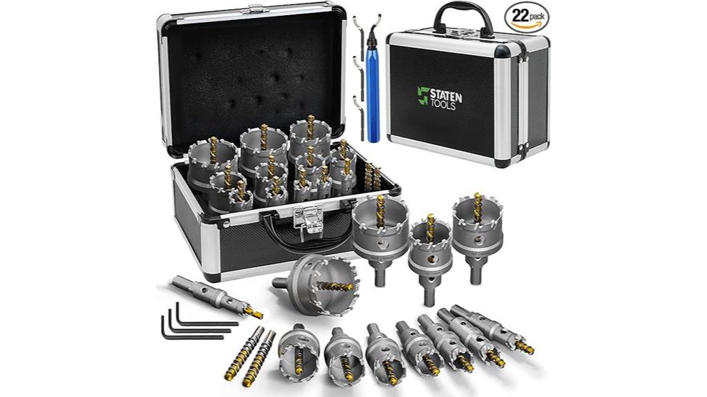 22 piece tungsten carbide drill set