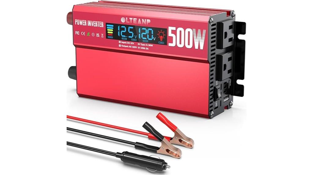 500w inverter with lcd