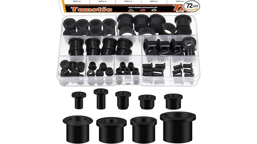 72 piece rubber grommet set
