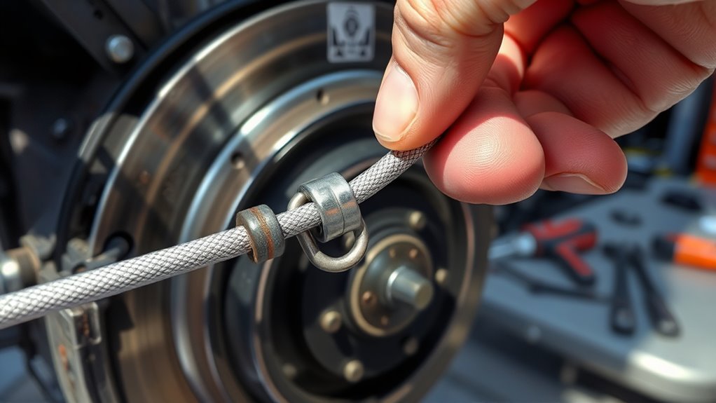 adjust parking brake cables