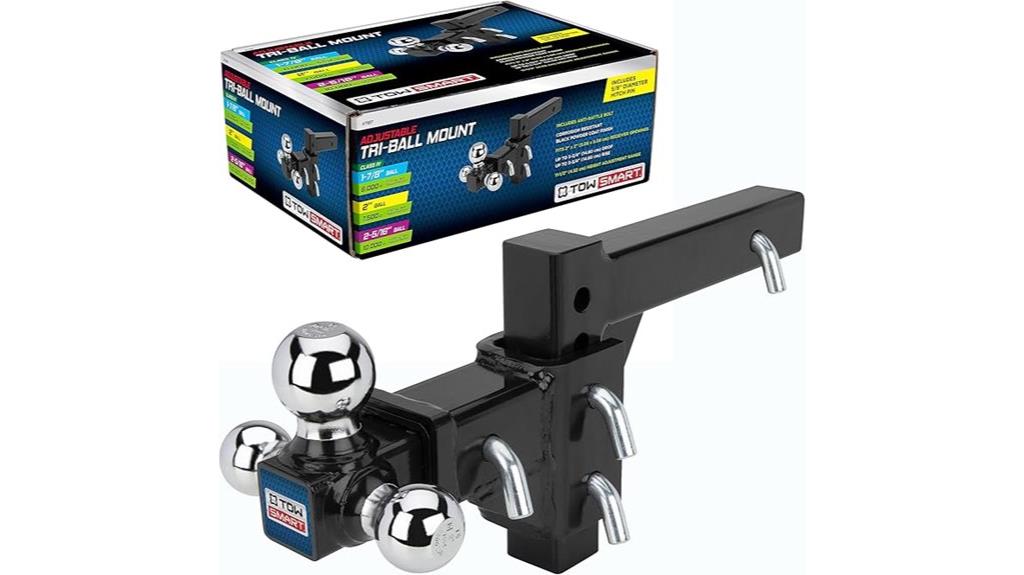 adjustable tri ball hitch