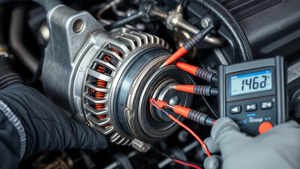 alternator voltage belt inspection
