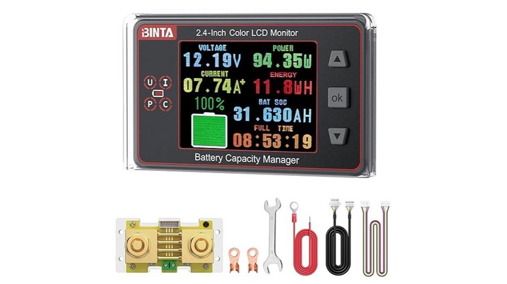 battery monitor with display