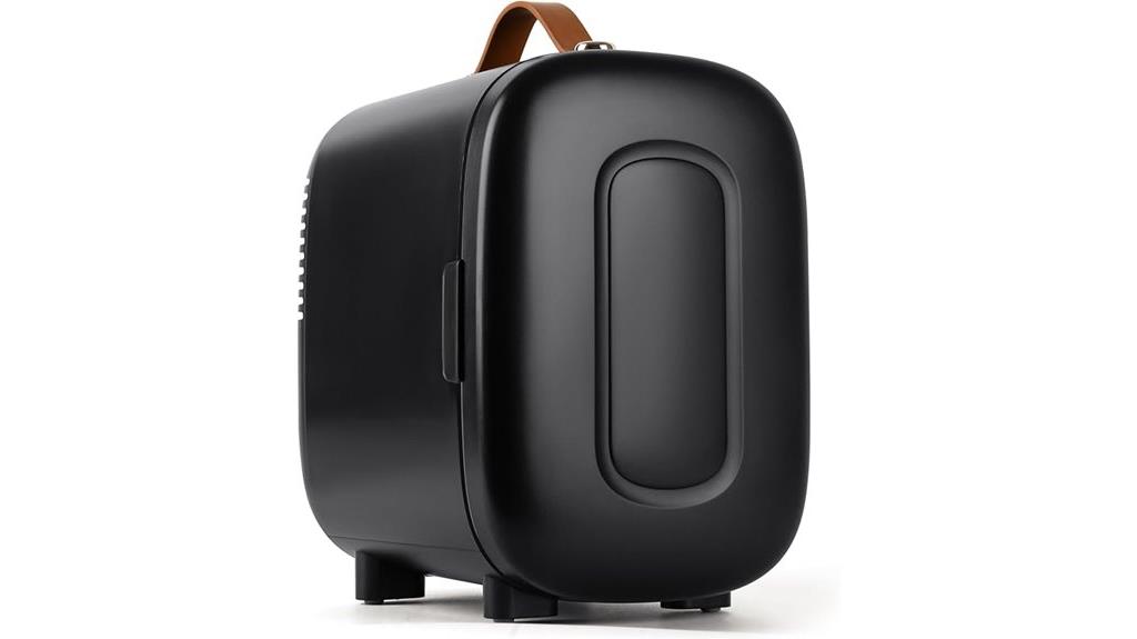 black bedroom mini fridge