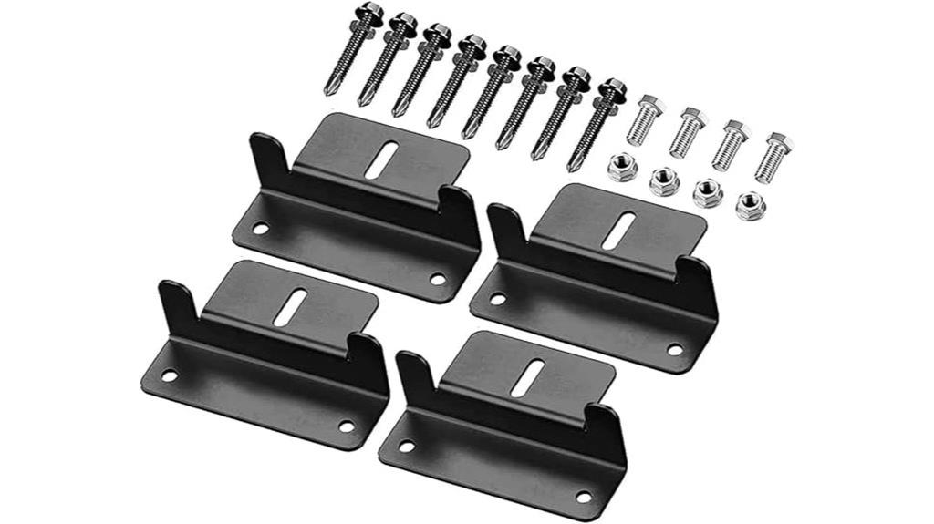 black solar panel mount