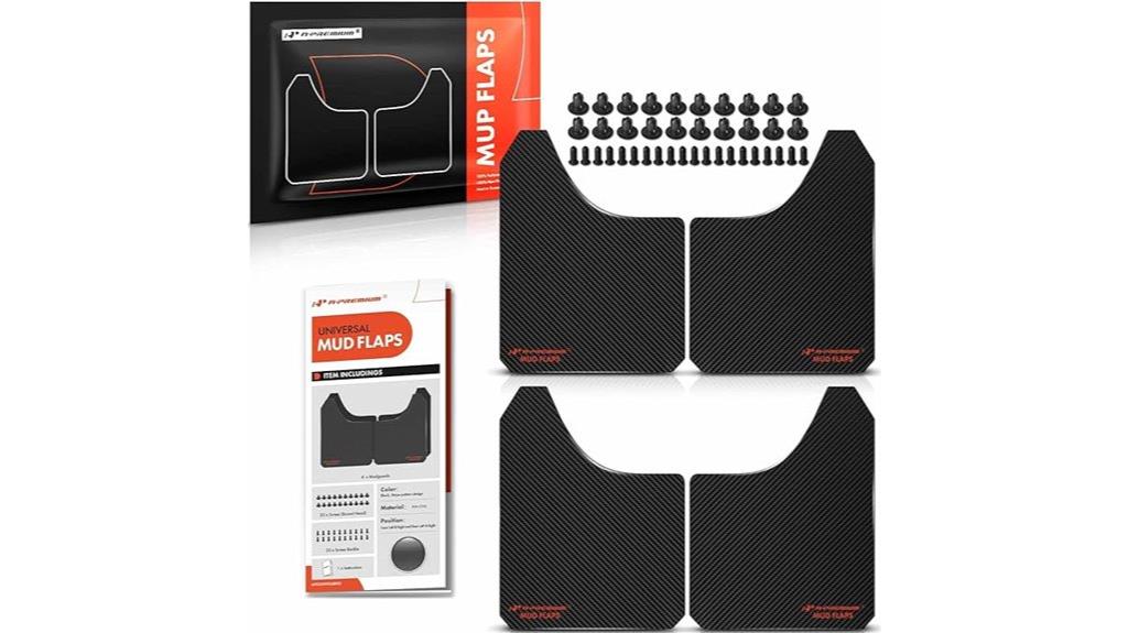 black universal car mud flaps