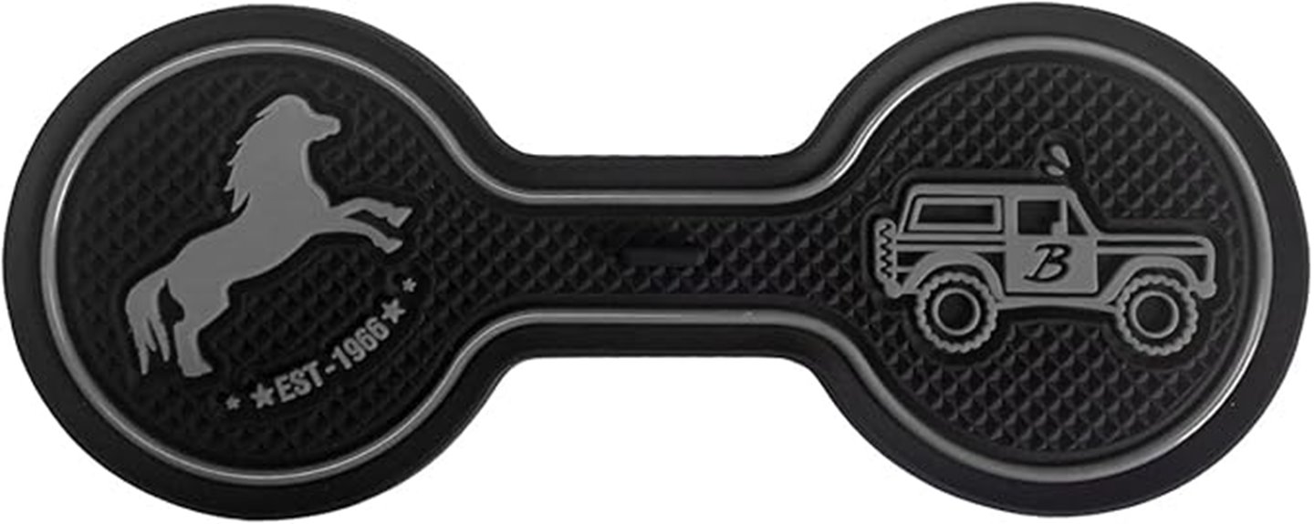 bronco grey silicone coaster