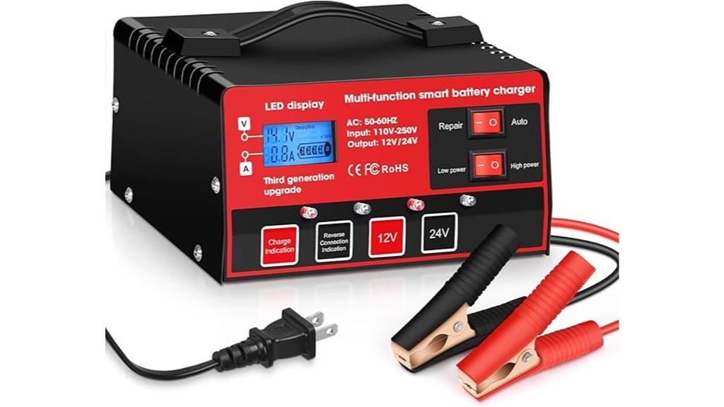 car battery charger features