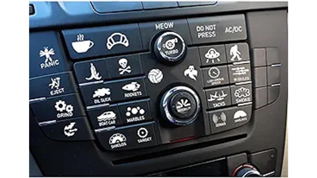 car interior switch decal sets