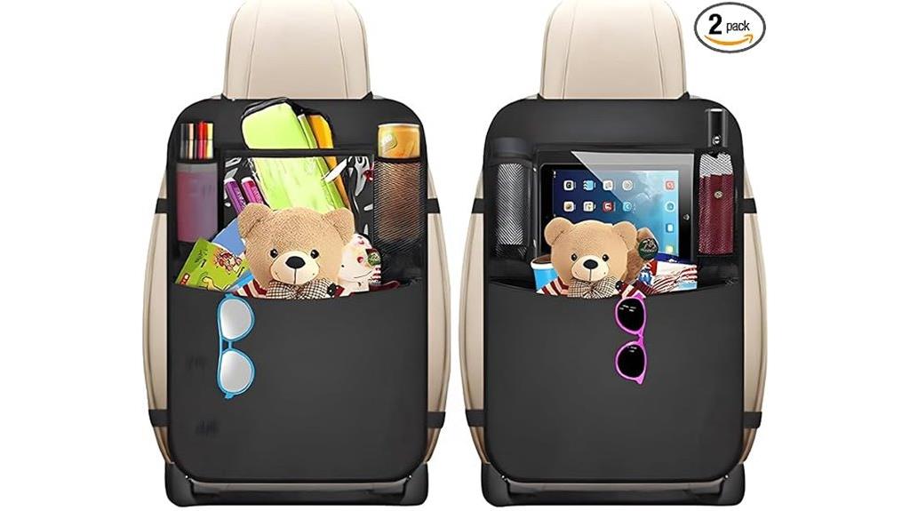 car organizer with tablet holder