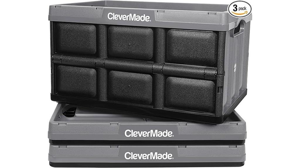 collapsible storage bin set