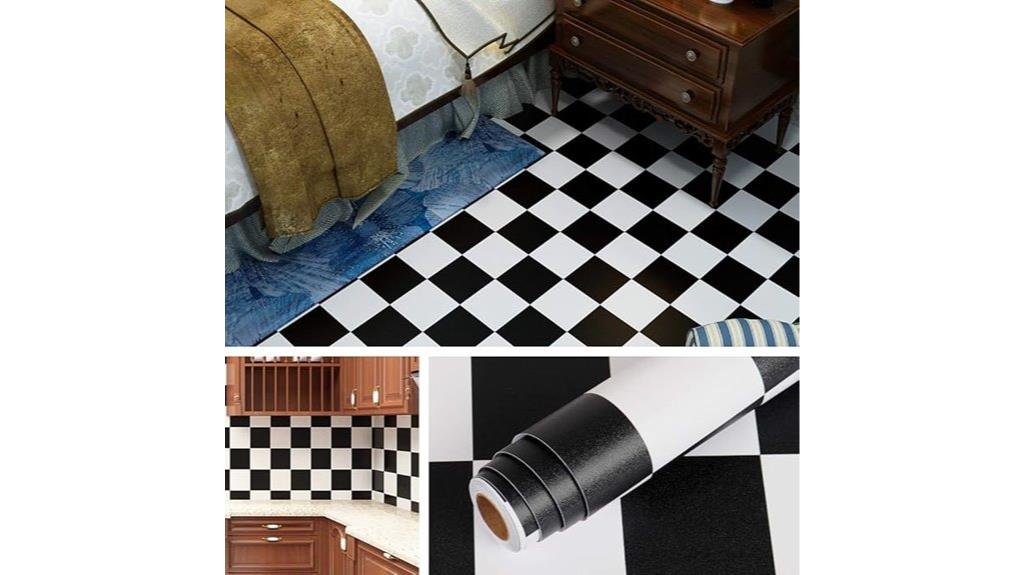 colorful checkered vinyl tiles