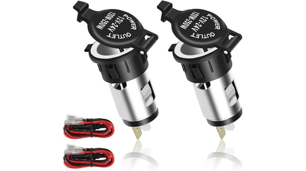 dual 12v socket set