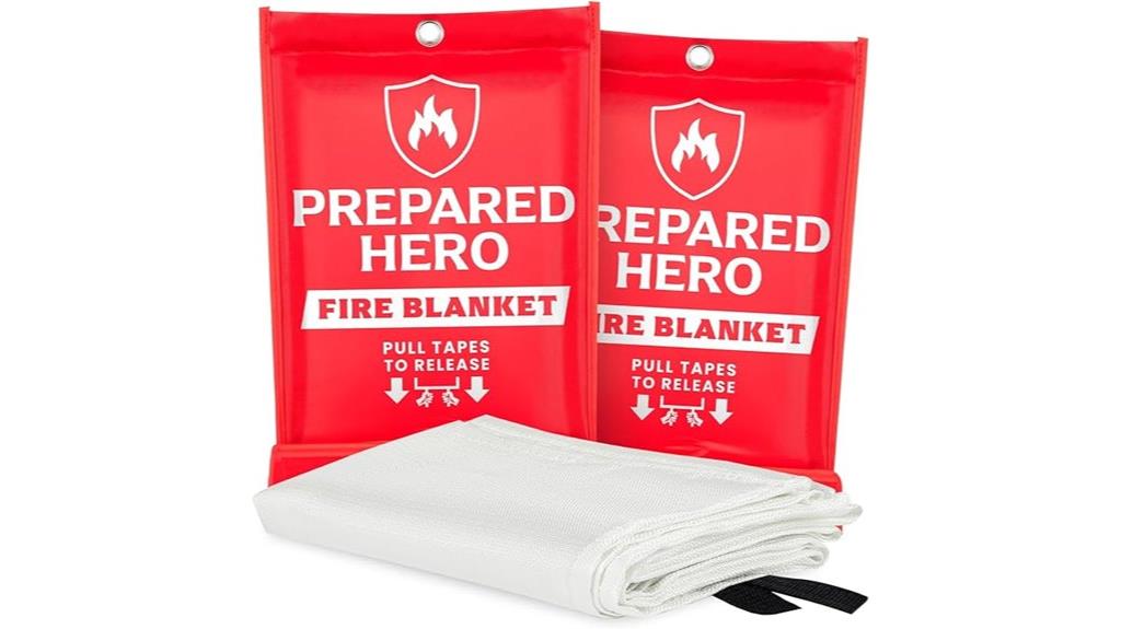 dual fiberglass fire blankets