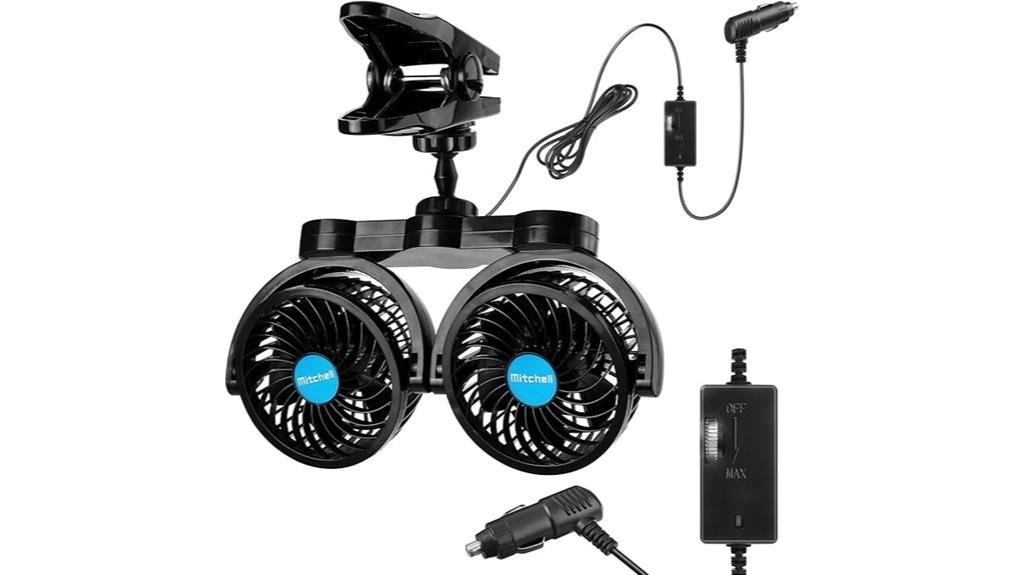 dual head car fan