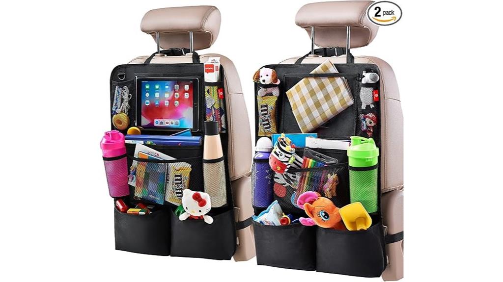 dual pack car seat organizer
