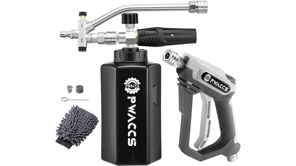 foam gun with dual connector