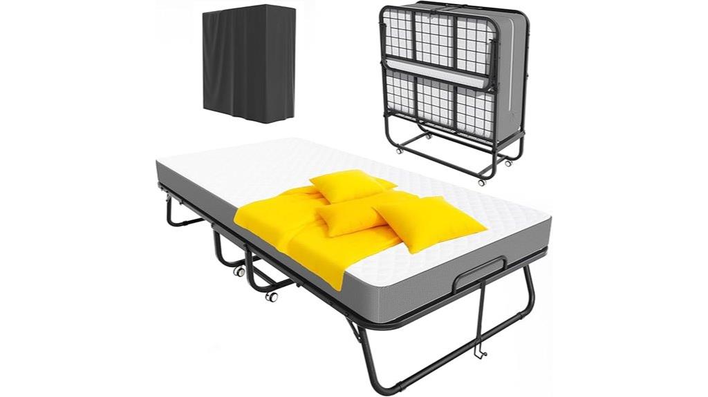 foldable bed with mattress