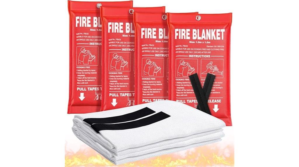 four pack fire blanket