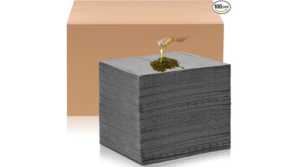 gray oil absorbent pads