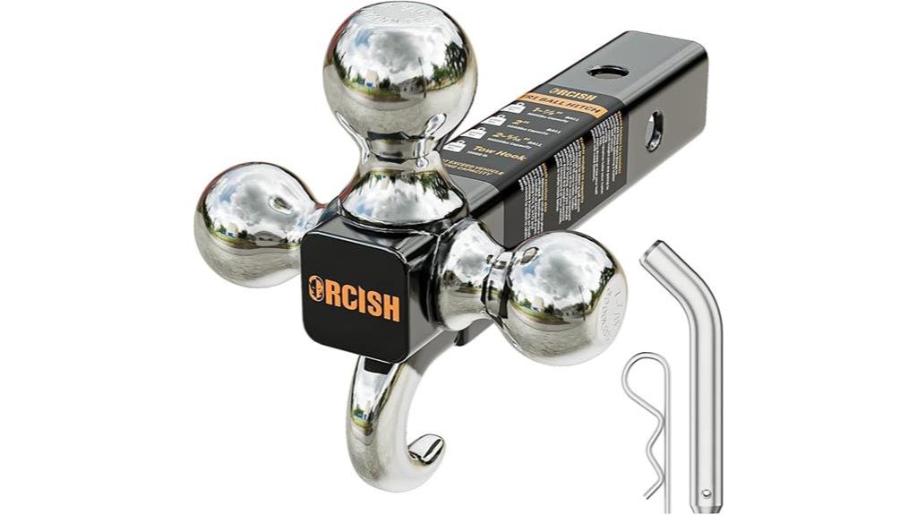 heavy duty tri ball hitch