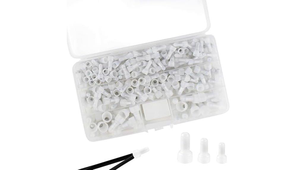 large white crimp connectors