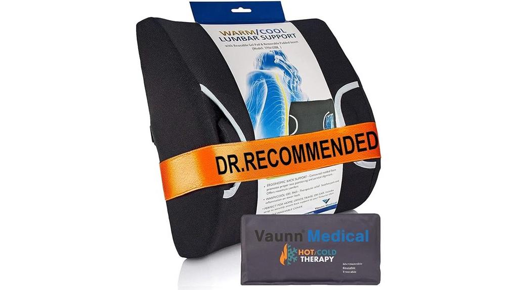 lumbar support pillow with gel