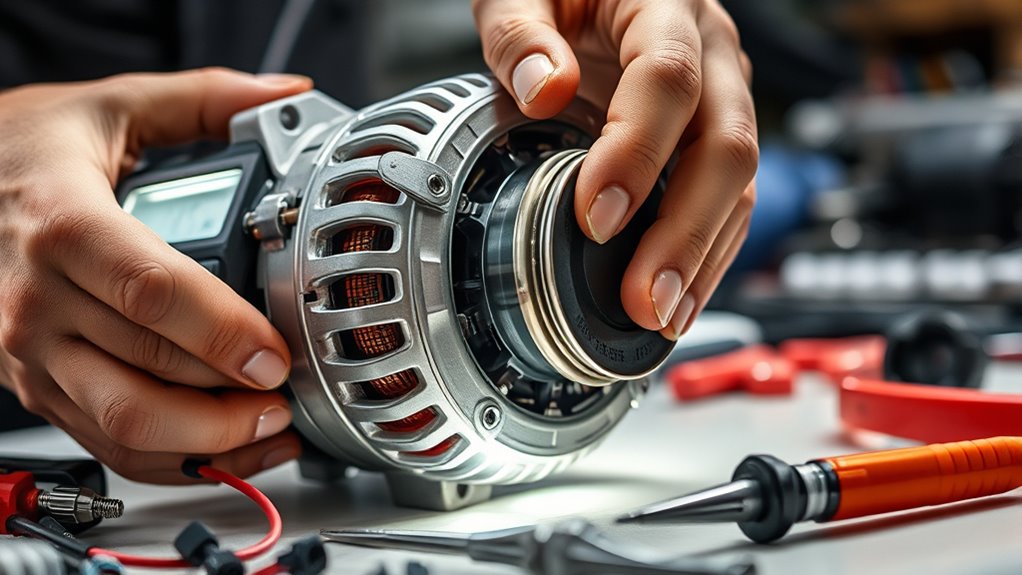 maintain alternator and battery