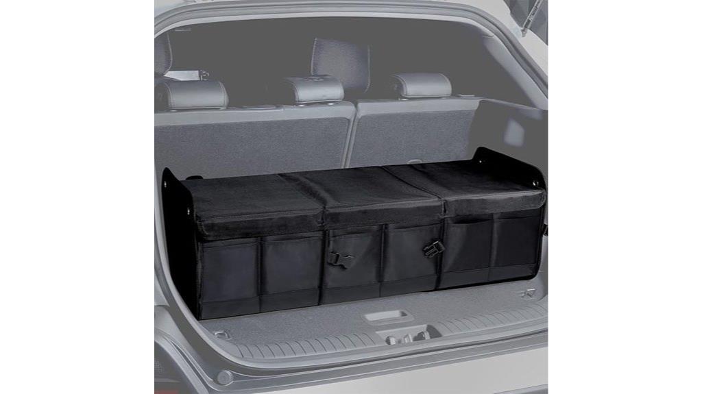 organized car trunk lid