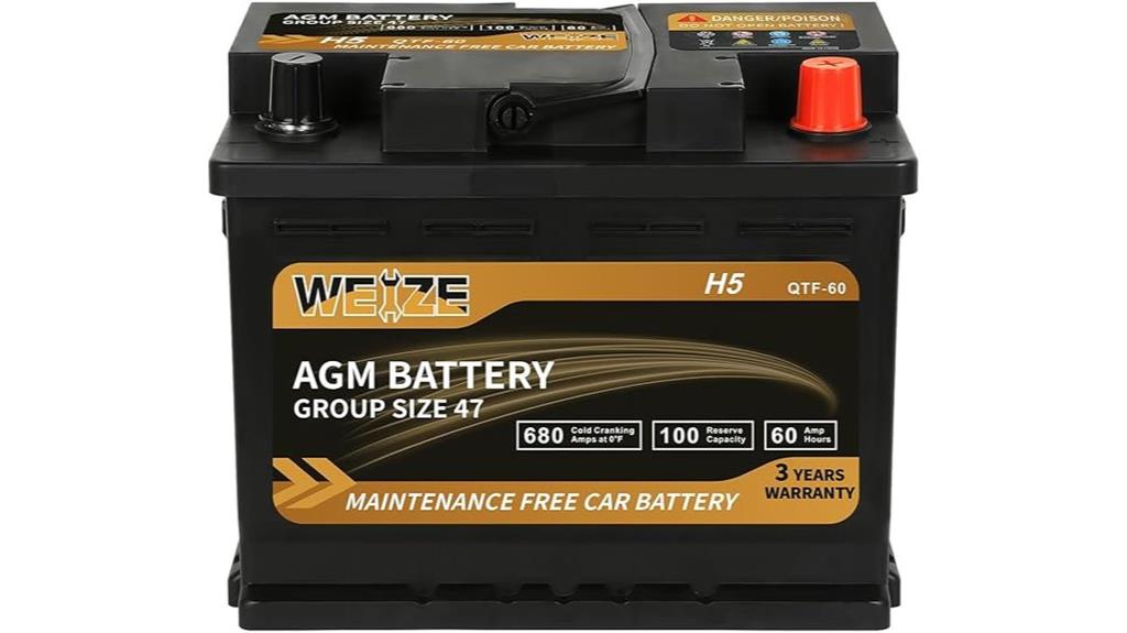 platinum agm 60ah battery