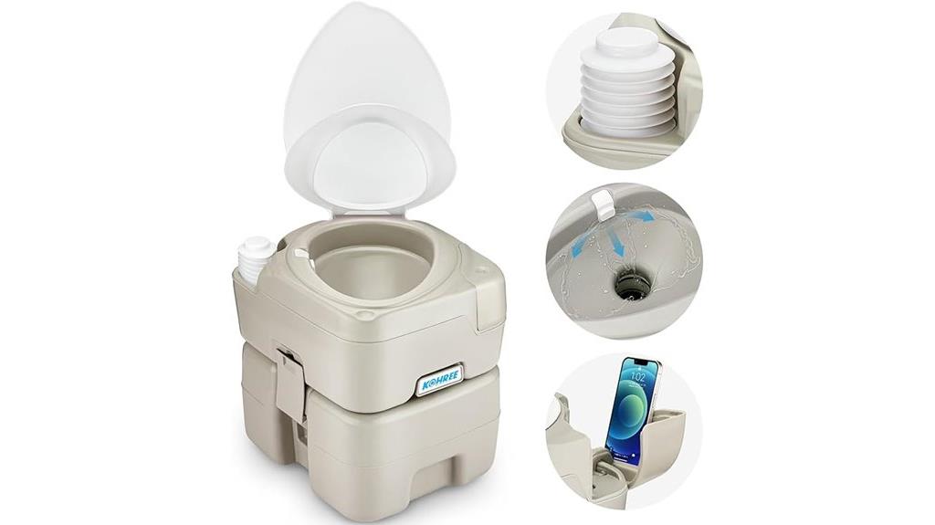 portable camping toilet capacity