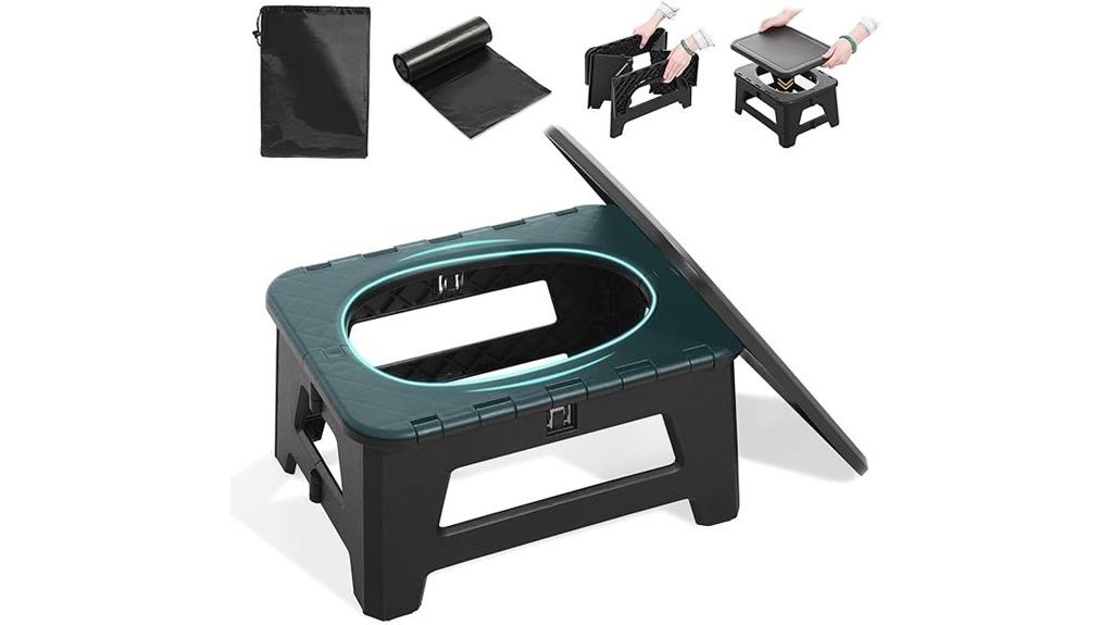 portable collapsible travel toilet
