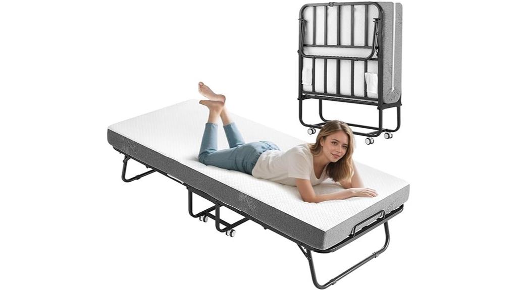 portable folding bed with mattress
