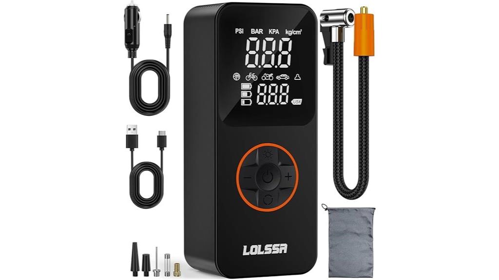 portable tire inflator with gauge
