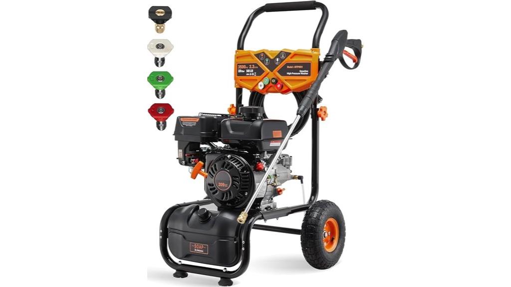 powerful 3500 psi pressure washer