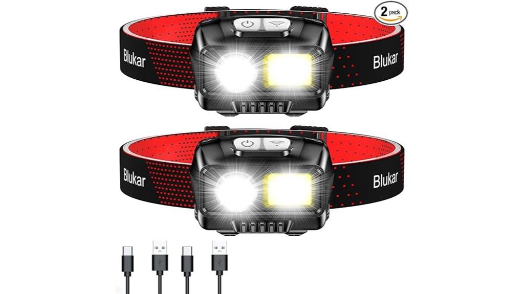 rechargeable led headlamps pack