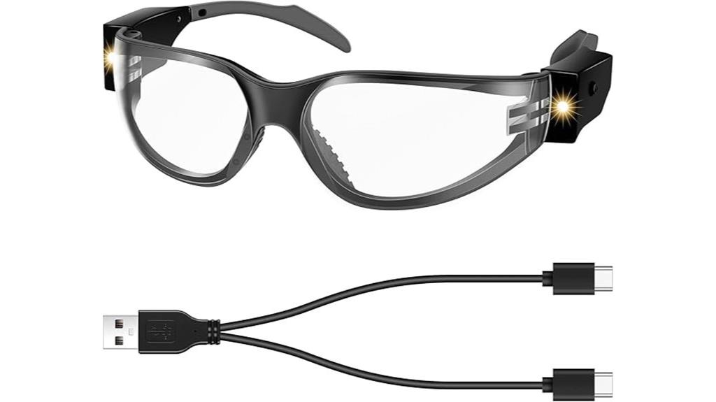rechargeable led safety glasses