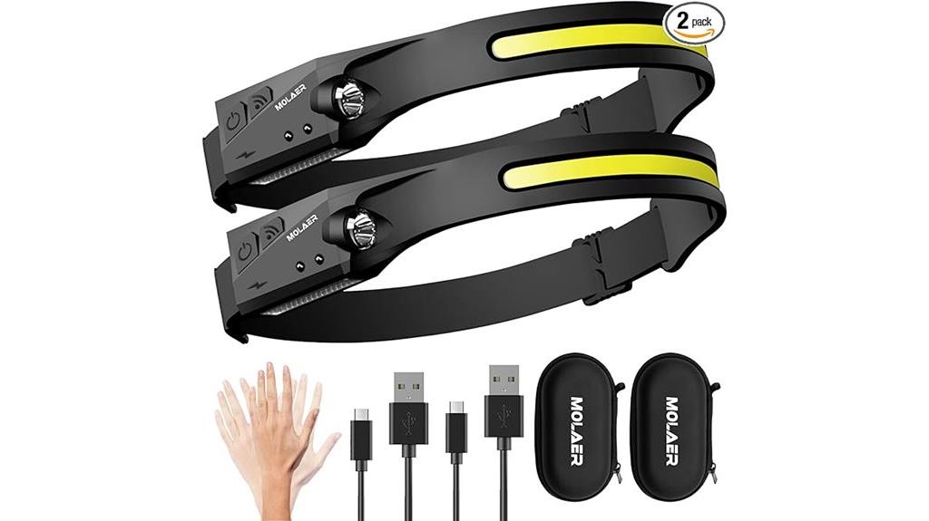 rechargeable outdoor headlamps pack