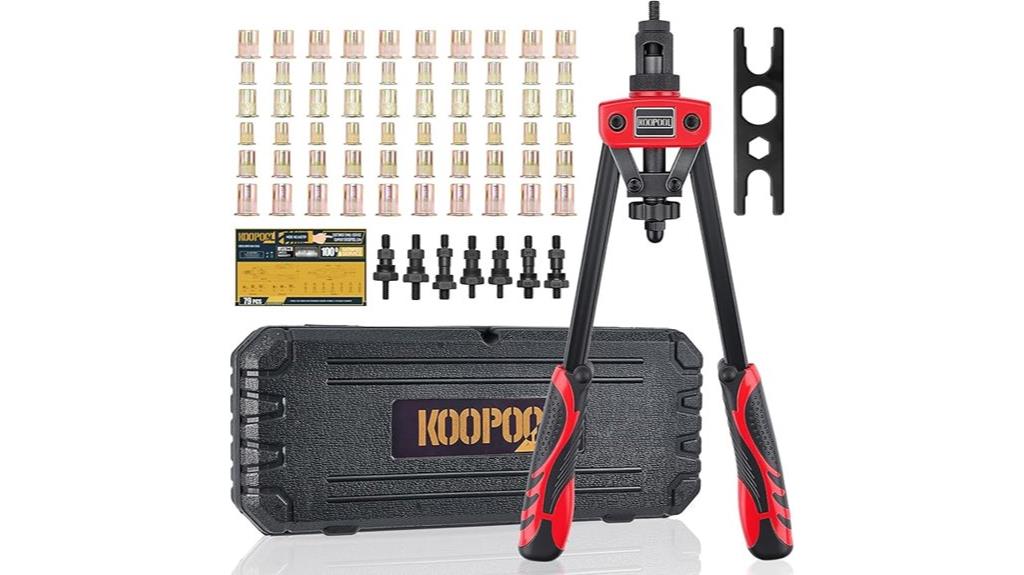 rivet nut kit with 70 rivets