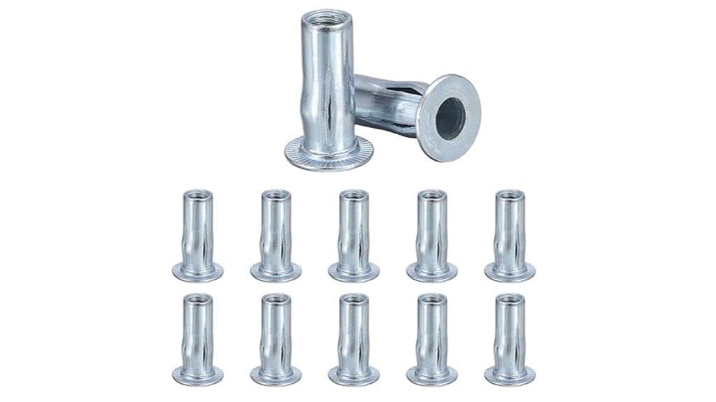 set of 12 multi grip rivet nuts
