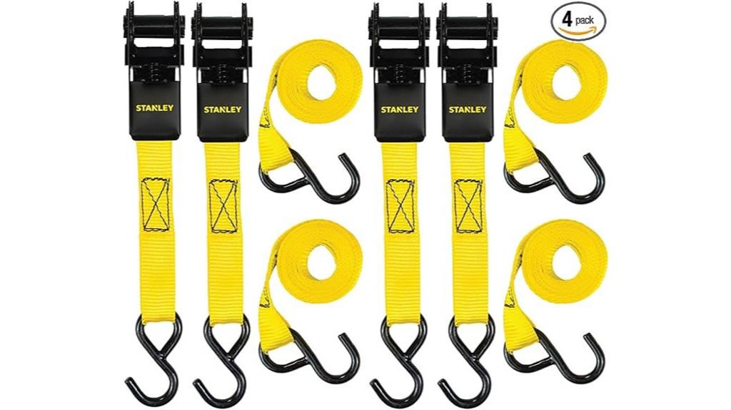 set of four ratchet straps