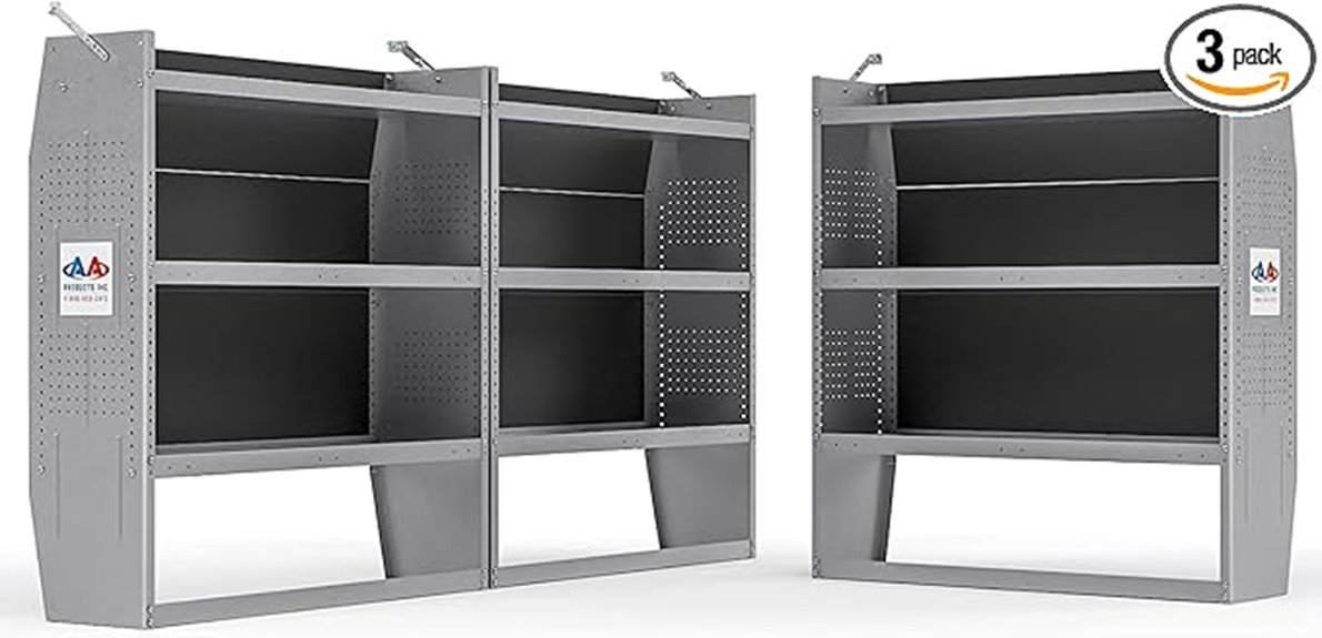 set of three van shelves