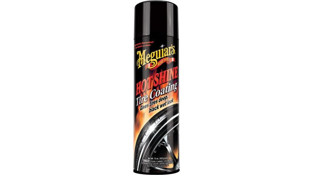 shiny black tire spray