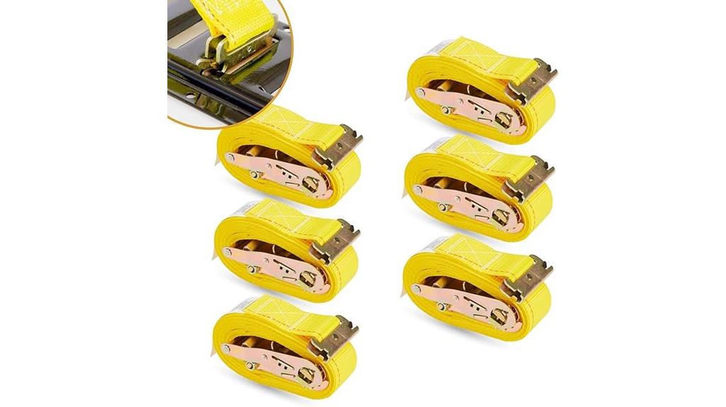 six e track ratchet straps