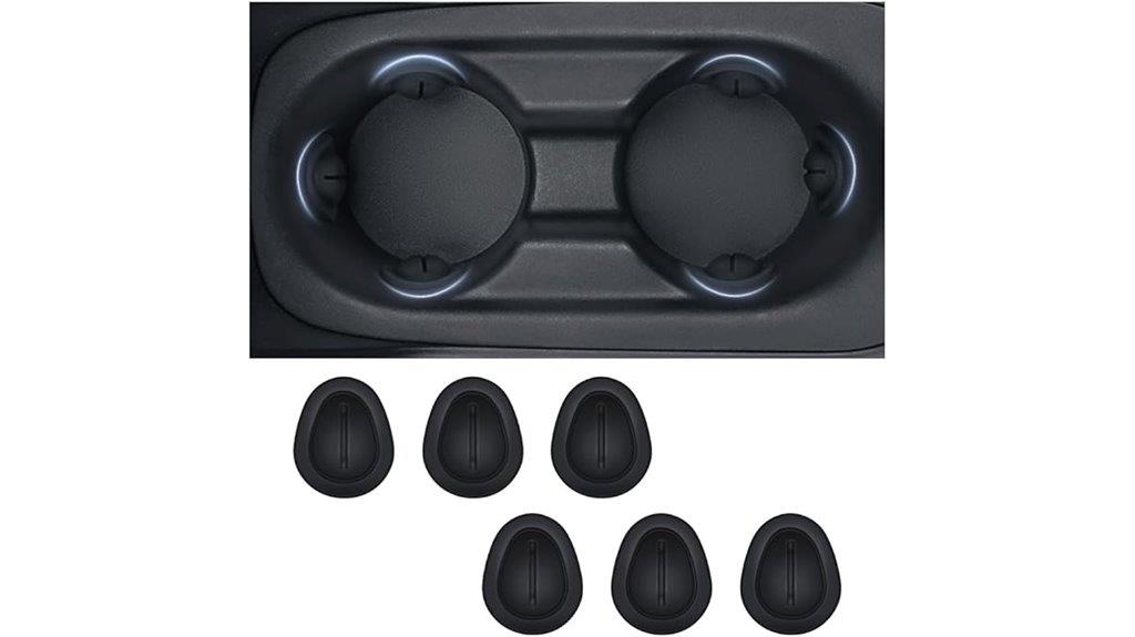 six piece cup holder insert