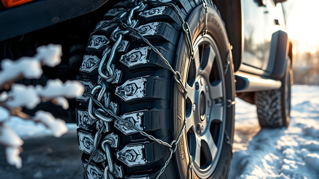 snow chain clearance and fit
