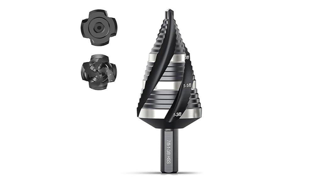 spiral flute step drills